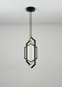 Contemporary Hexagon Geometric Modern Chandelier, Orbis VX31 Light Fixture