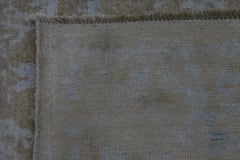 Contemporary Hi-Low Rug in Taupe and Teal