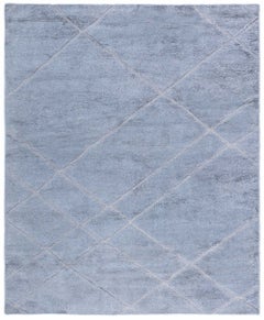 Contemporary High and Low Gray Diamond Rug by Doris Leslie Blau