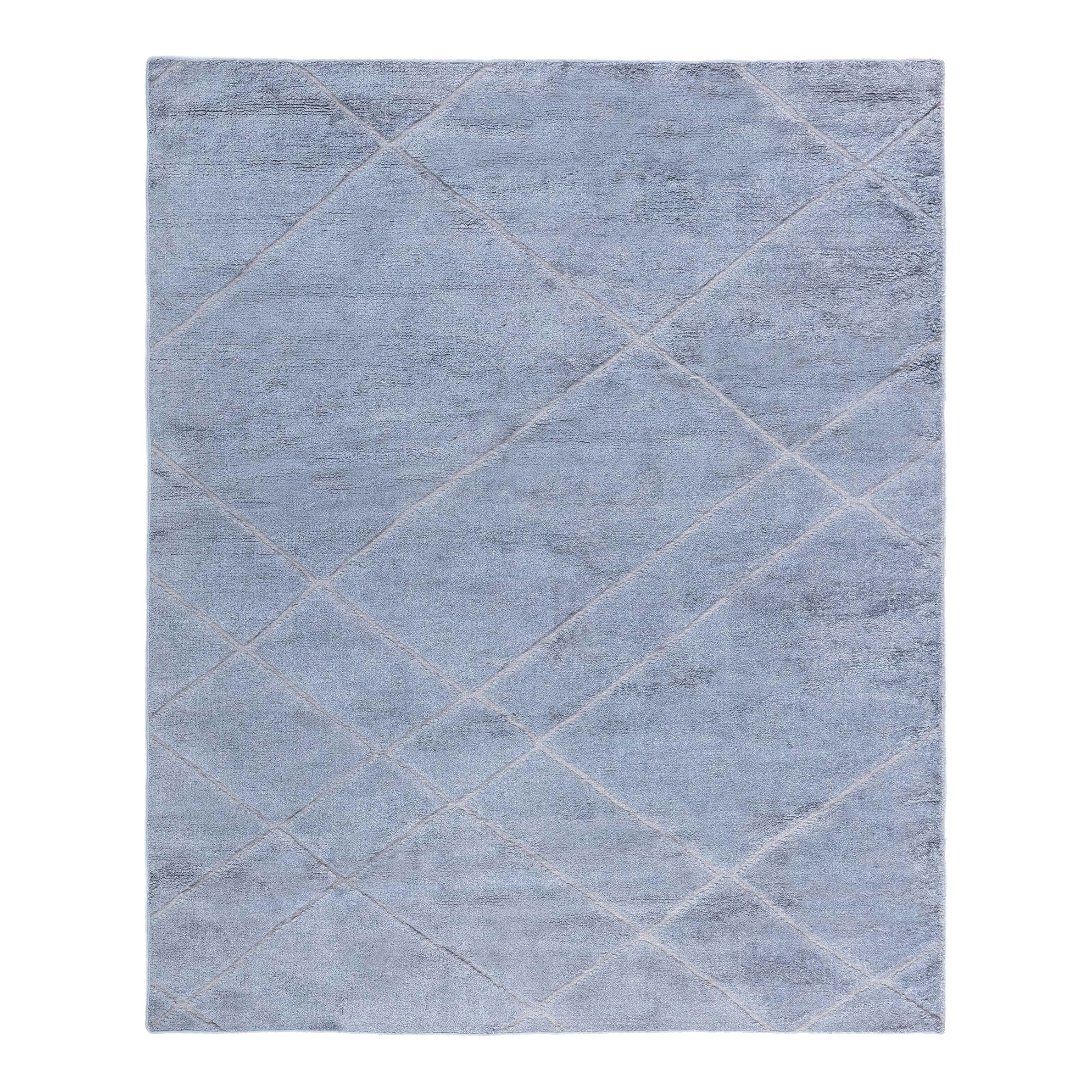 Tappeto contemporaneo alto e basso grigio di Doris Leslie Blau in vendita