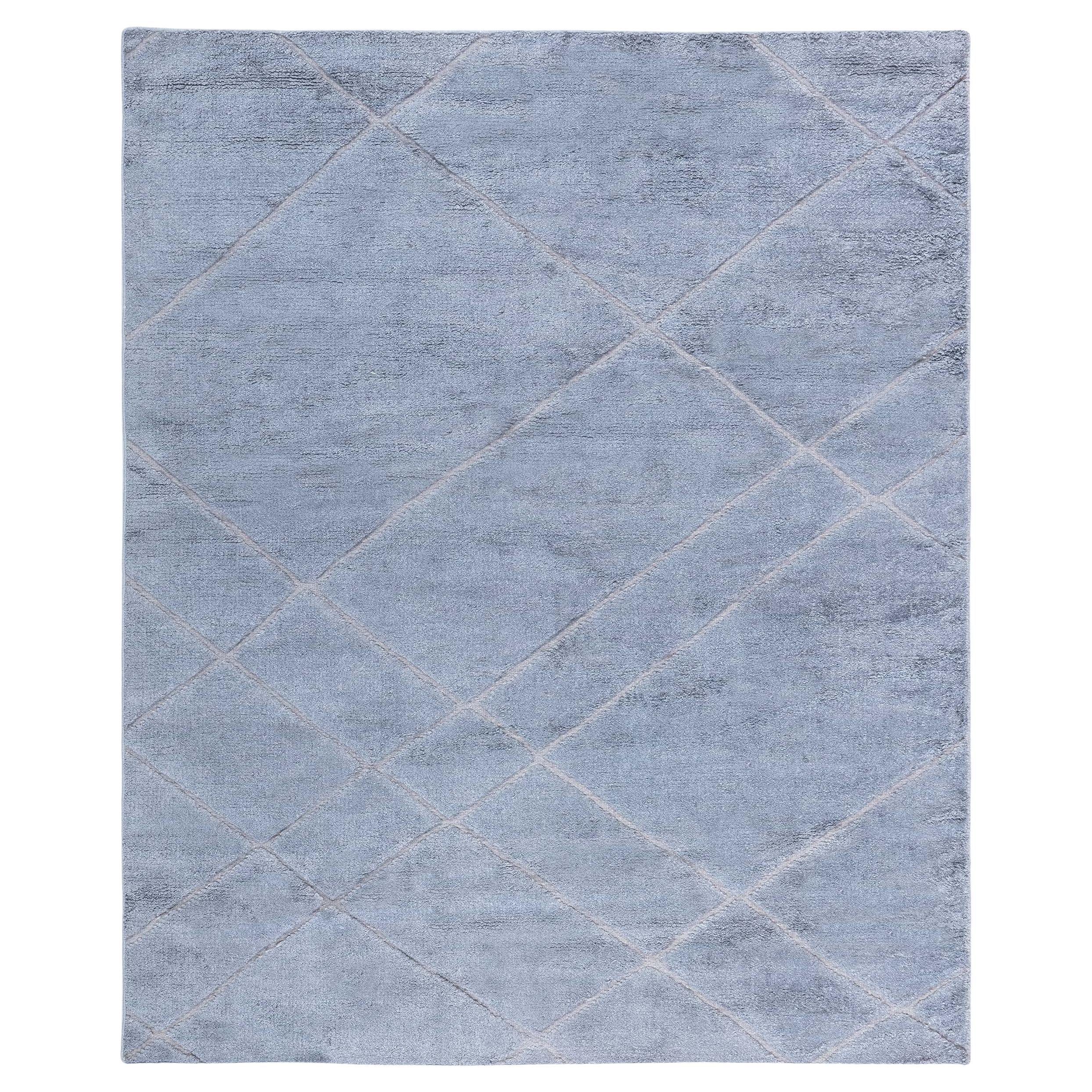 Contemporary High and Low Gray Rug by Doris Leslie Blau For Sale