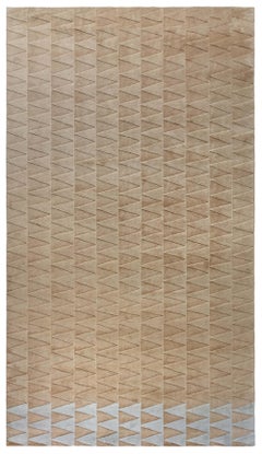 Alfombra contemporánea de nudo alto y bajo de Doris Leslie Blau
