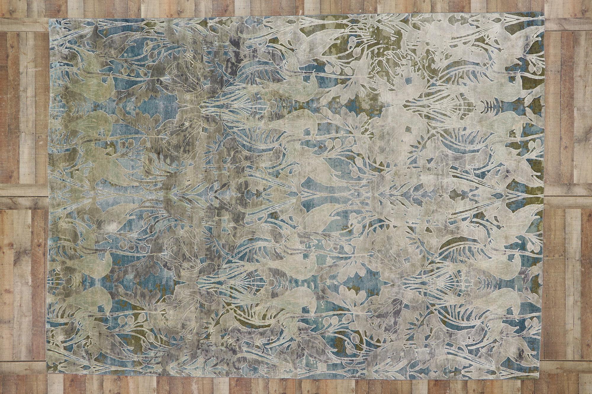 Contemporary High-Low Rug with Modern Style In New Condition For Sale In Dallas, TX