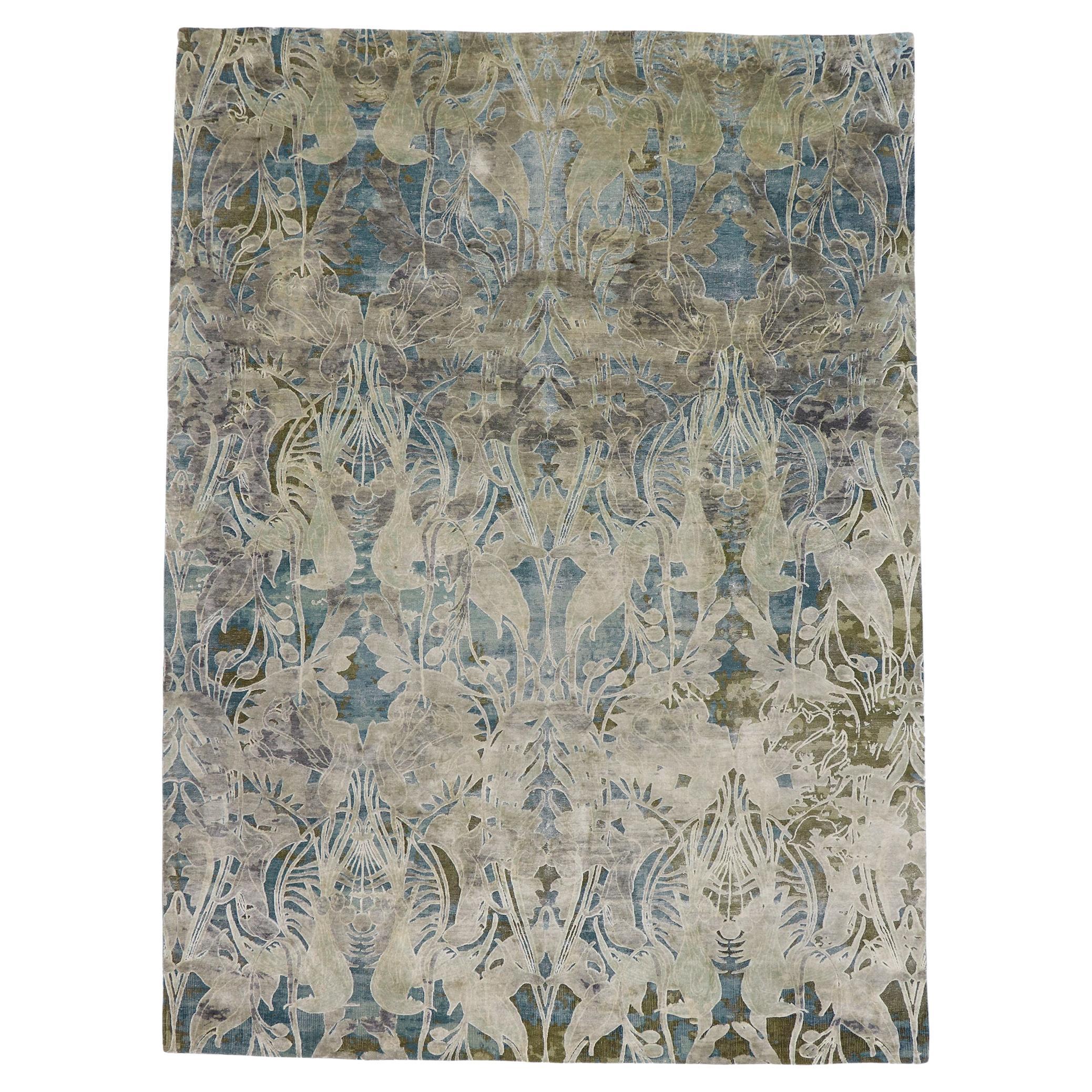 Contemporary High-Low Rug with Modern Style For Sale