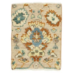 Contemporary High-Low Wagireh Oushak Rug