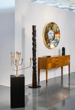 Bougeoir contemporain en bronze poli par Colo Studio, France