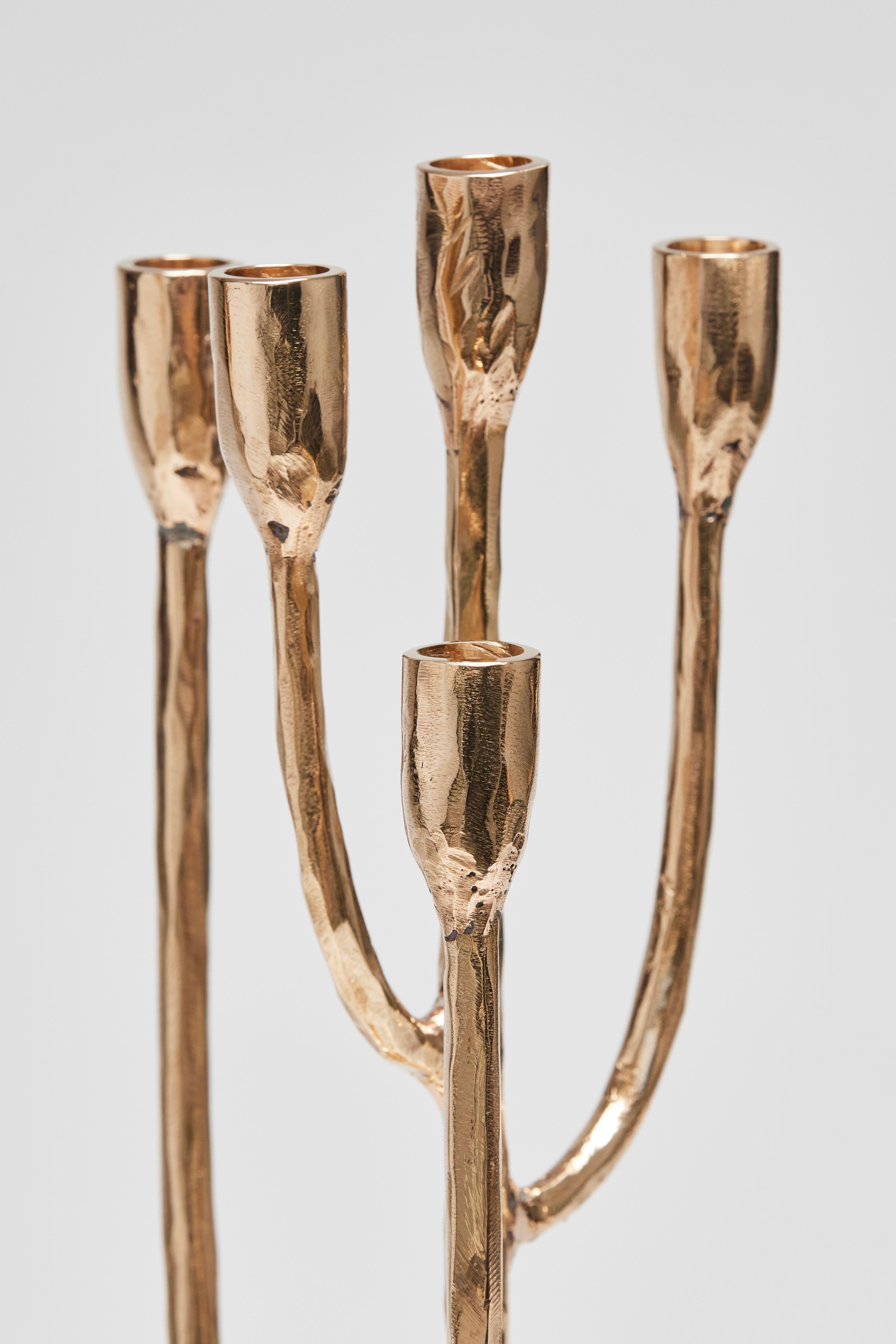 Contemporary High-Polished Bronze Candelholder by Colo Studio, France In New Condition For Sale In London, GB