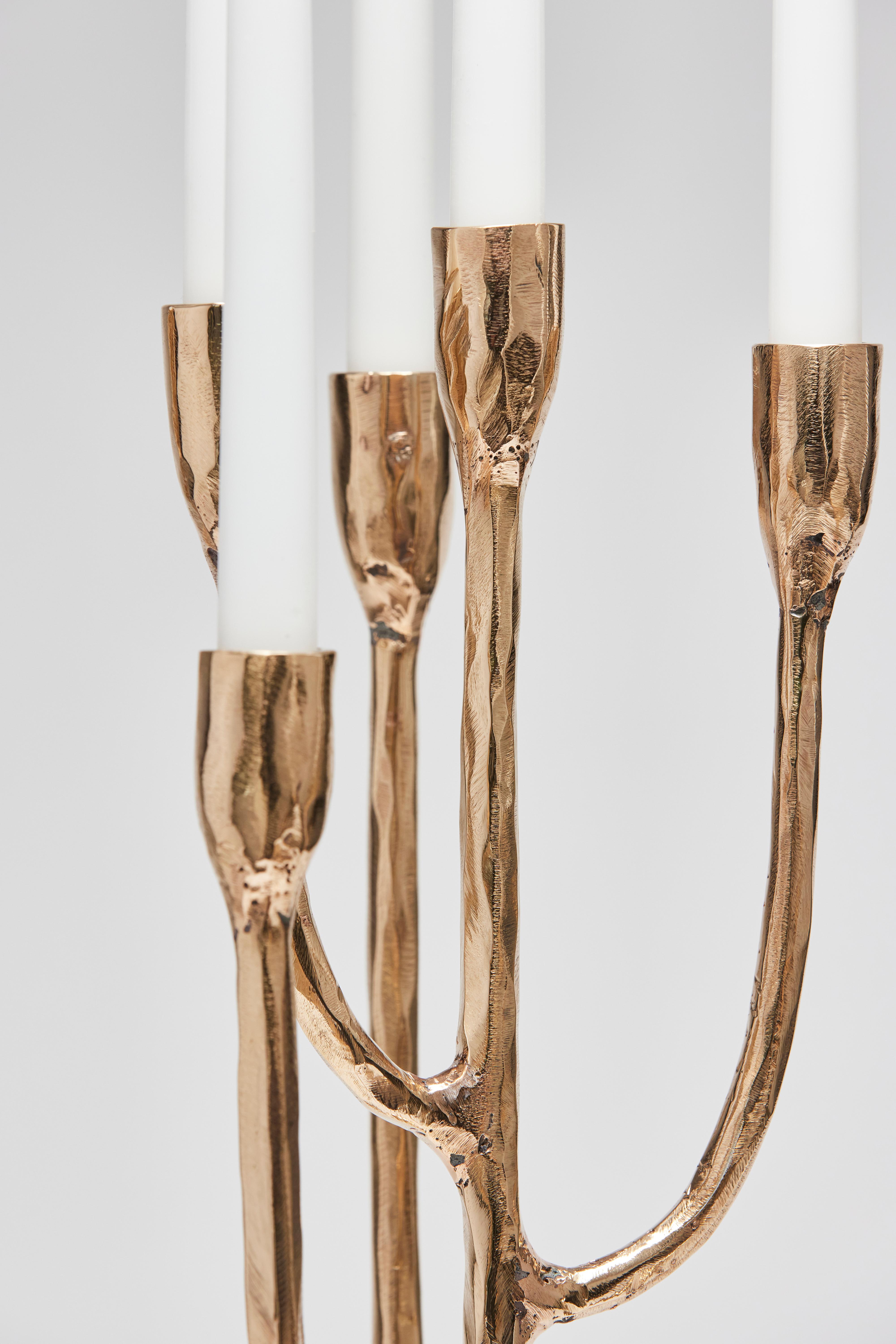 Contemporary High-Polished Bronze Candelholder by Colo Studio, France For Sale 2