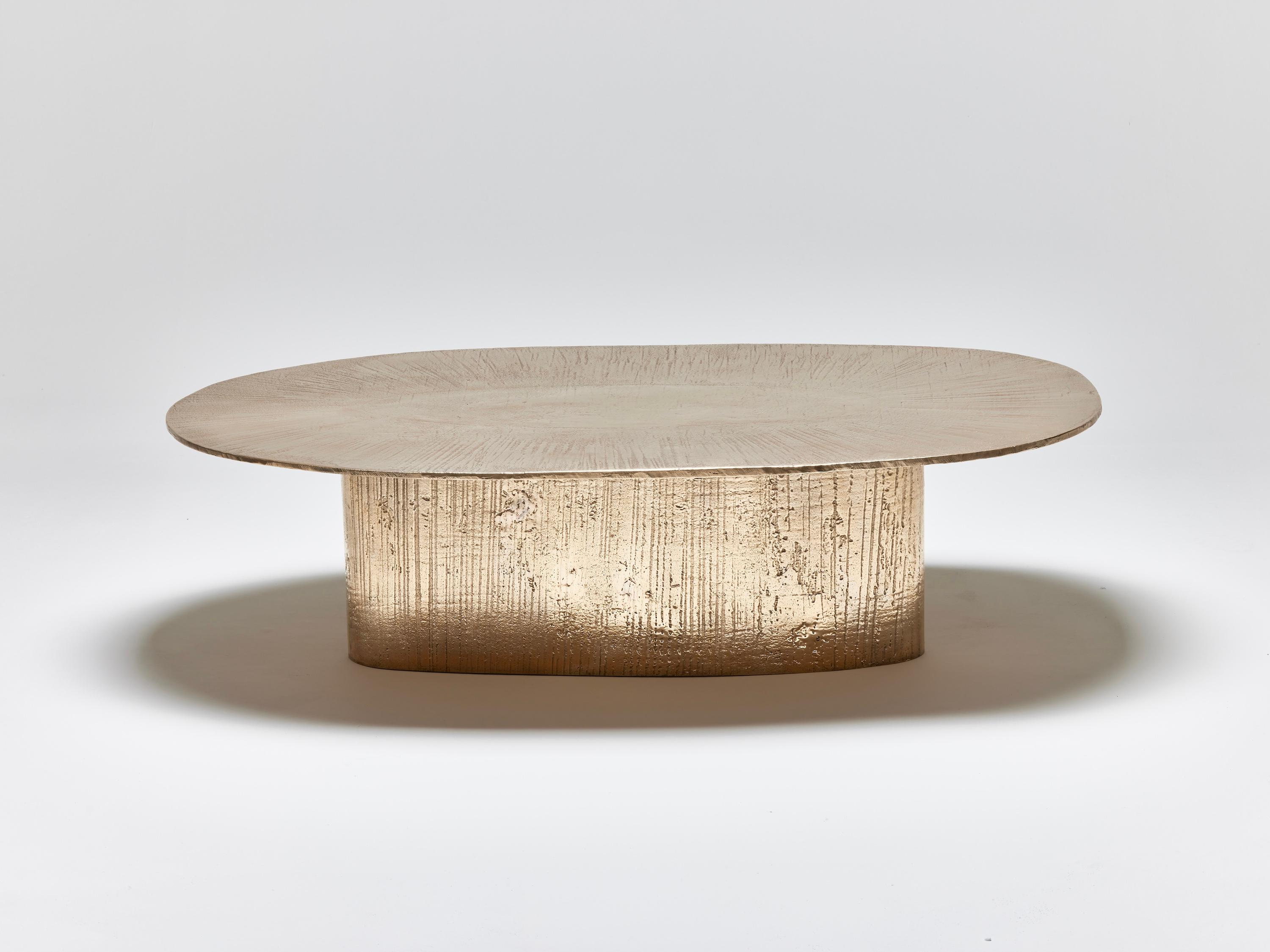Contemporary High Polished Bronze Coffee Table by Colo Studio, France For Sale 1