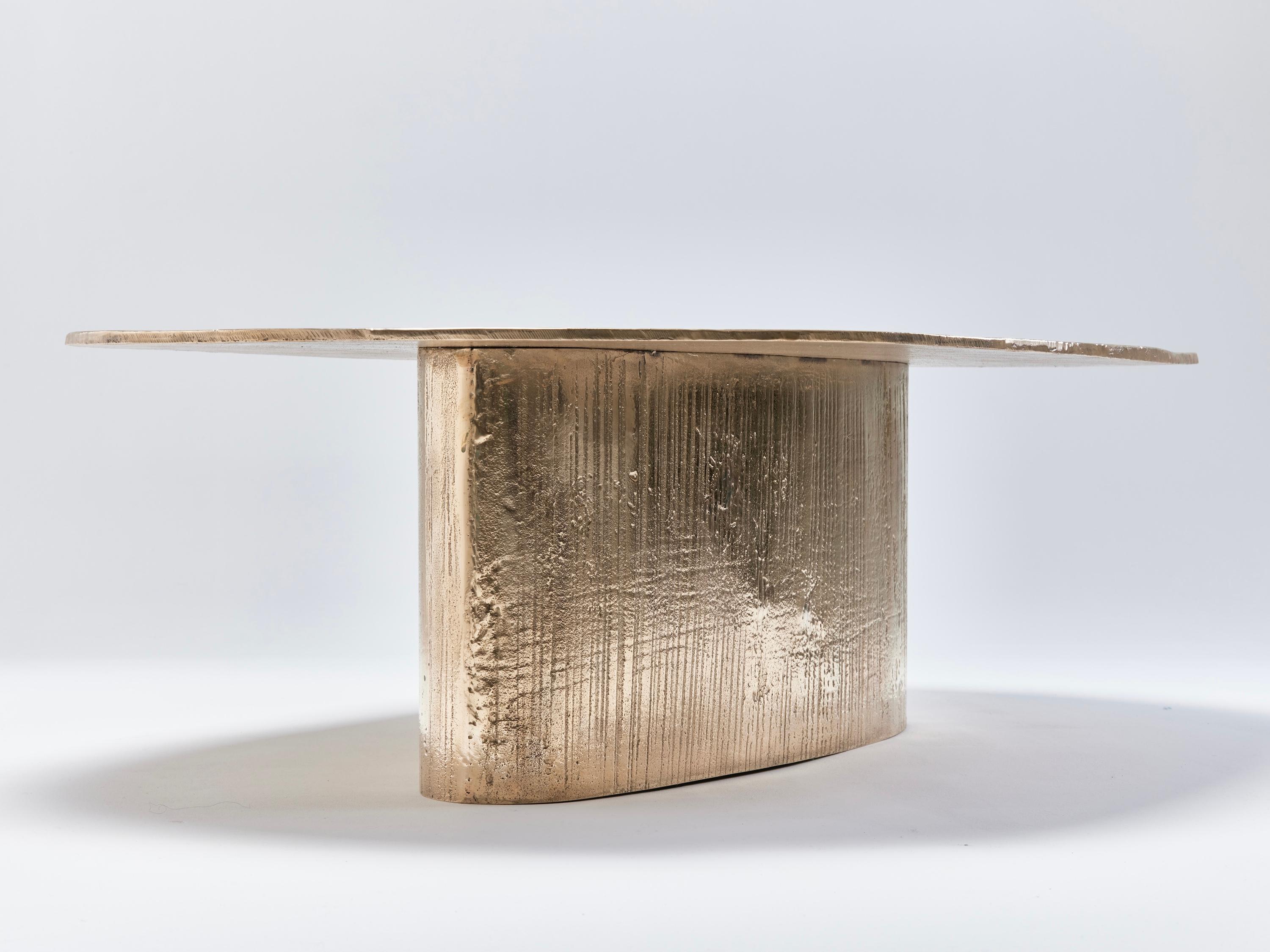 Contemporary High Polished Bronze Coffee Table by Colo Studio, France For Sale 4