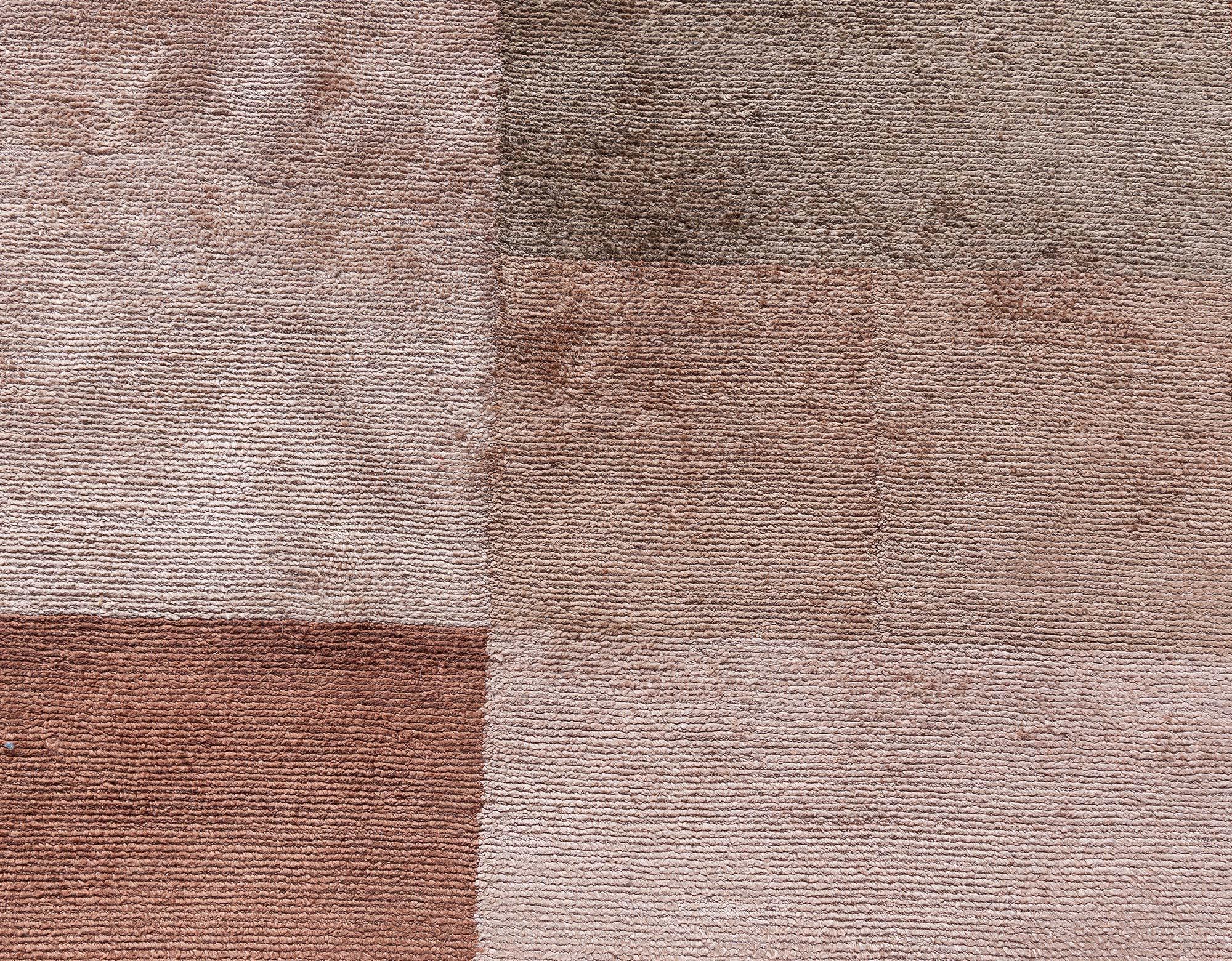 Art déco Tapis contemporain en soie de haute qualité Dune Design fait à la main par Doris Leslie Blau en vente