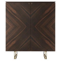 Contemporary Highboard Offered In Smoked Eucalyptus