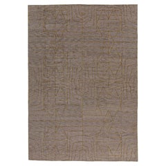Tappeto contemporaneo Hive grigio e oro di Kim Alexandriuk per Doris Leslie Blau