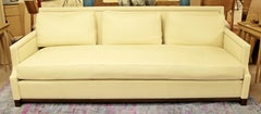 Contemporary Holly Hunt Studio H Large Cream Sofa Black Lacquer