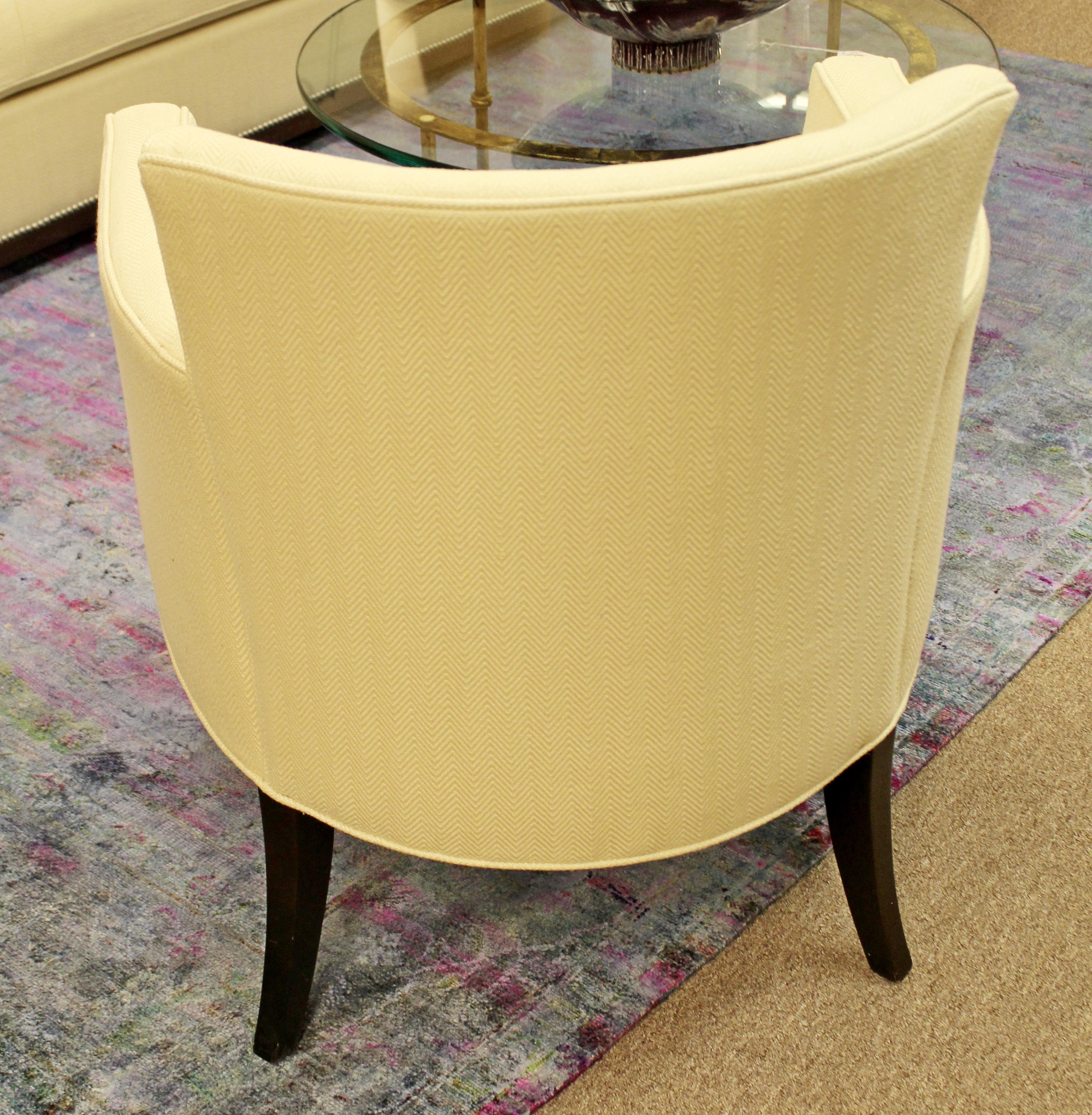 Fabric Contemporary Holly Hunt Studio H Pair of White Lounge Armchairs