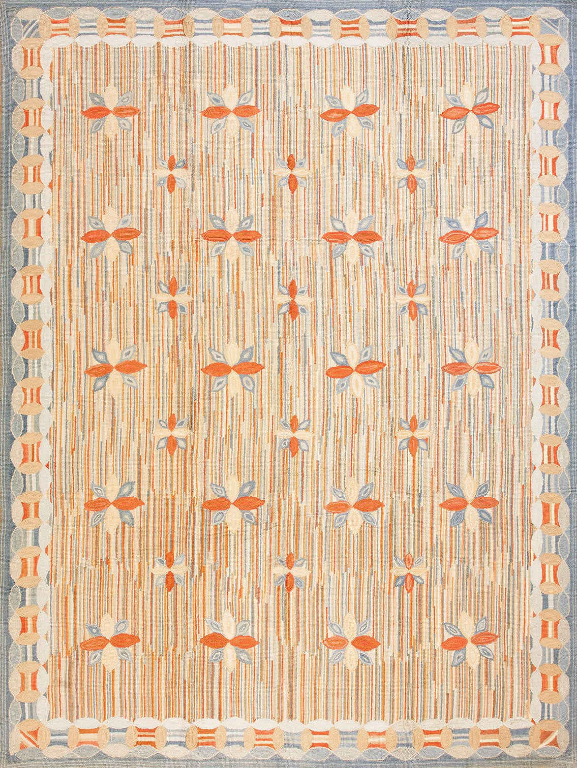 Contemporary Handmade Hooked Rug  ( 9' x 12' - 275 x 365 cm ) For Sale
