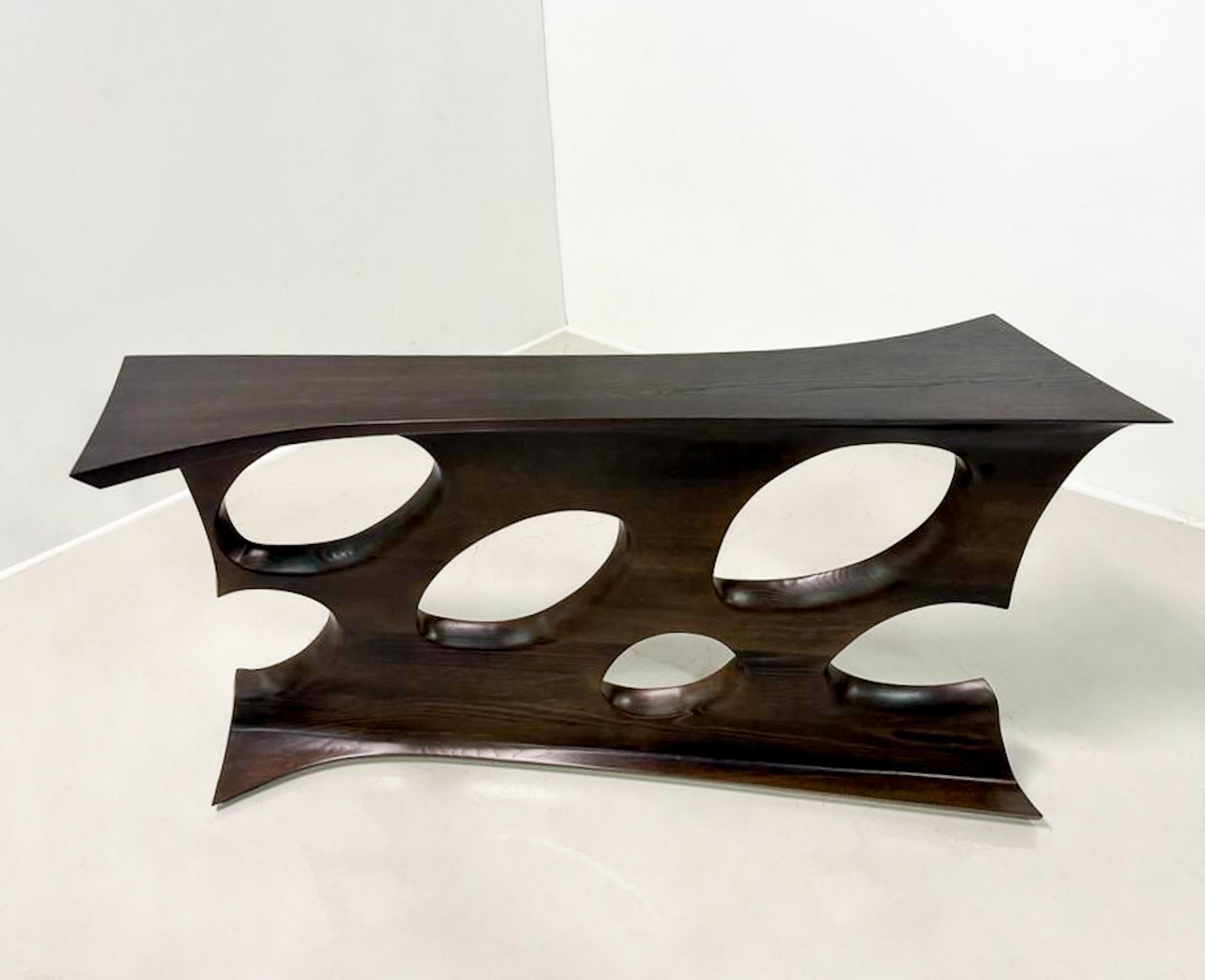 Contemporary Hungarian Ash Console Table For Sale 6