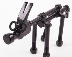 Contemporary Hunting Dog Painted Iron Sculpture by José Jerónimo