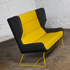 Contemporary Hush High Wingback Sofa Naughtone for Herman Miller Yellow & Black