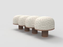 Banc contemporain Hygge en ivoire Brink Graphite par Saccal Design House