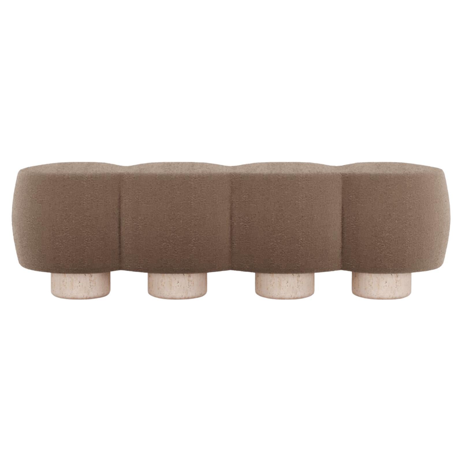 Zeitgenössische Hygge-Wolkenbank in Boucle-Braun von Saccal Design House