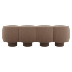 Panca contemporanea Hygge Cloud in Boucle Brown di Saccal Design House