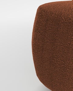 Contemporary Hygge Cloud Bench in Boucle Burnt Orange by Saccal Design House