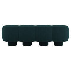 Banc contemporain Hygge Cloud en bouclé bleu nuit par Saccal Design House