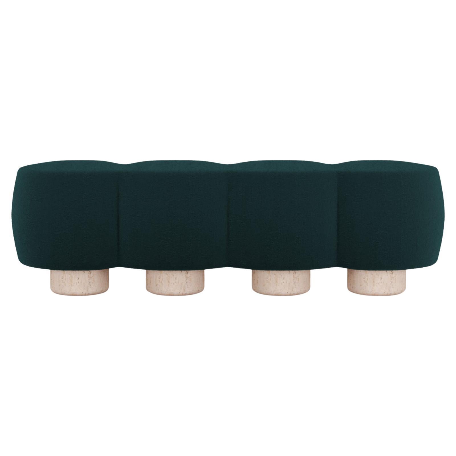 Panchina contemporanea Hygge Cloud in Boucle Night Blue di Saccal Design House in vendita