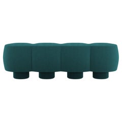 Panchina contemporanea Hygge Cloud in Boucle Ocean Blue di Saccal Design House