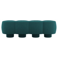 Banc contemporain Hygge Cloud en bouclette bleu océan par Saccal Design House