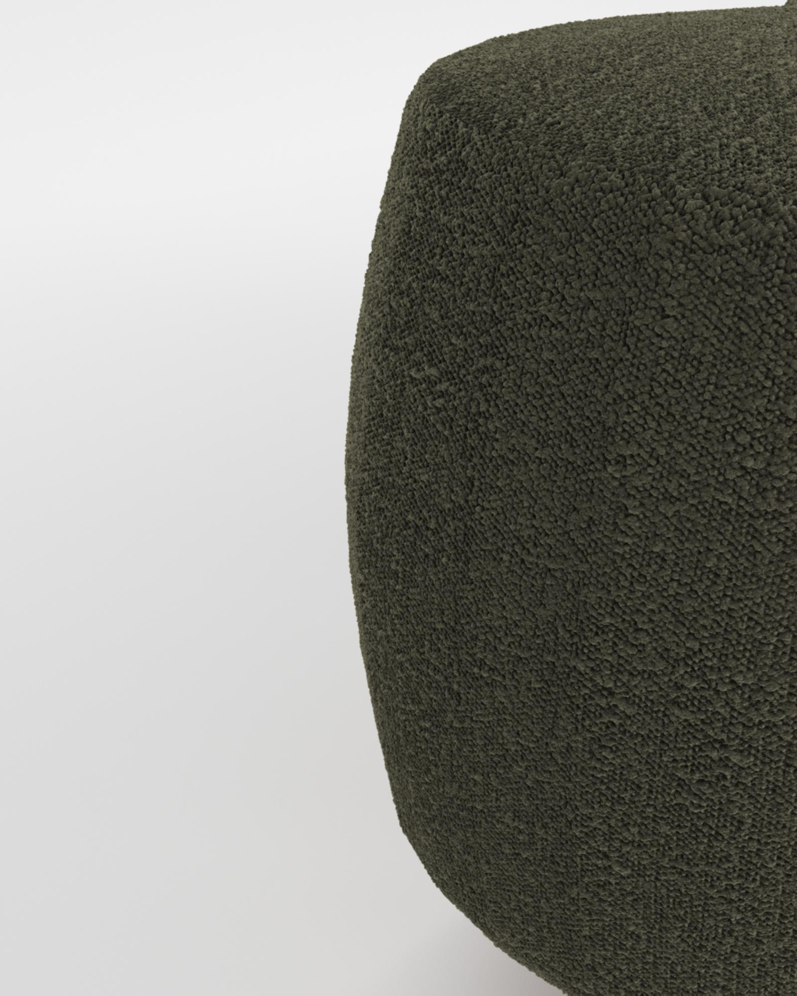 Portuguese Contemporary Hygge Cloud Bench in Bouclé Olive by Saccal Design House For Sale