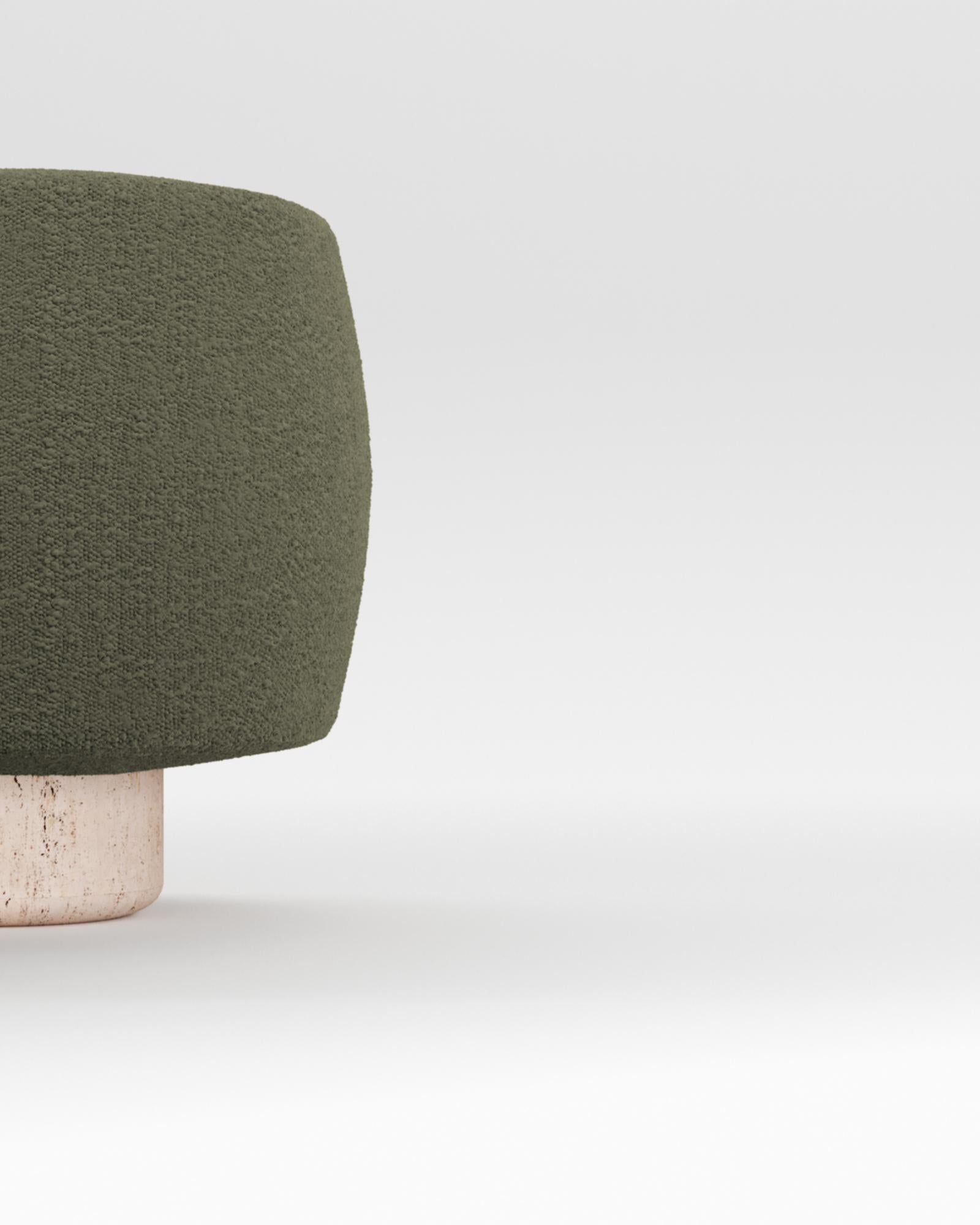 Contemporary Hygge Cloud Bench in Bouclé Olive by Saccal Design House In New Condition For Sale In Castelo da Maia, PT