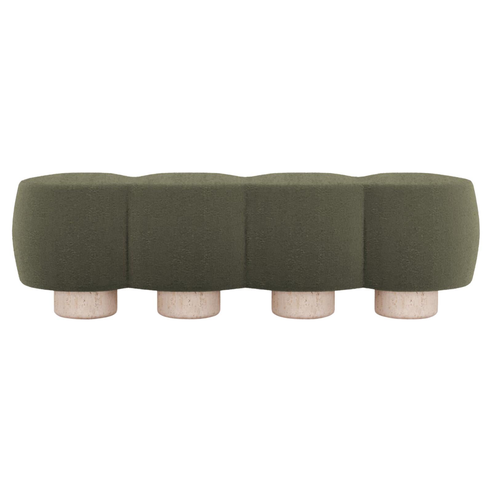 Banc contemporain Hygge Cloud en bouclette d'olivier par Saccal Design House