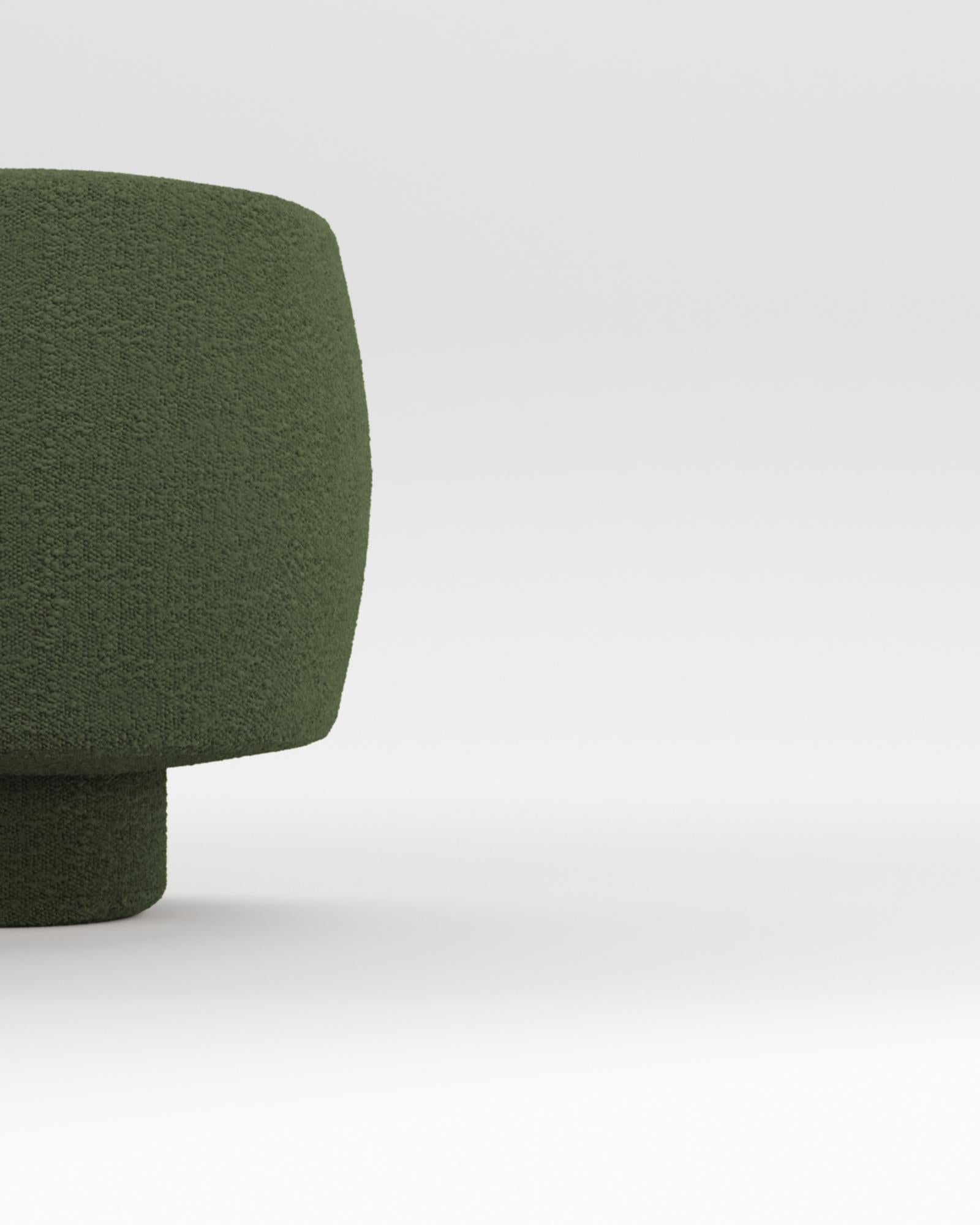 Portuguese Contemporary Hygge Cloud Bench in Green Bouclé by Saccal Design House For Sale
