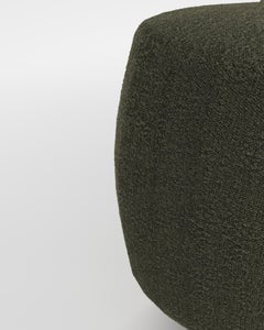 Contemporary Hygge Cloud Bench in Olive Bouclé by Saccal Design House