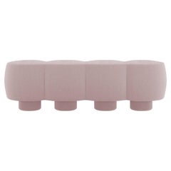 Banc contemporain Hygge Cloud en bouclette rose par Saccal Design House