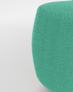 Contemporary Hygge Cloud Bench in Teal Boucle by Saccal Design House