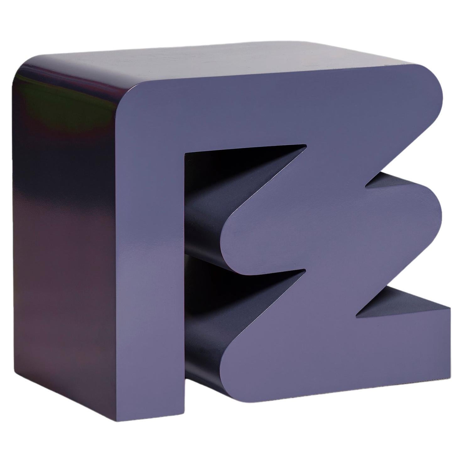 Contemporary Identity Stool in Lilac Coloured Lacquer  For Sale