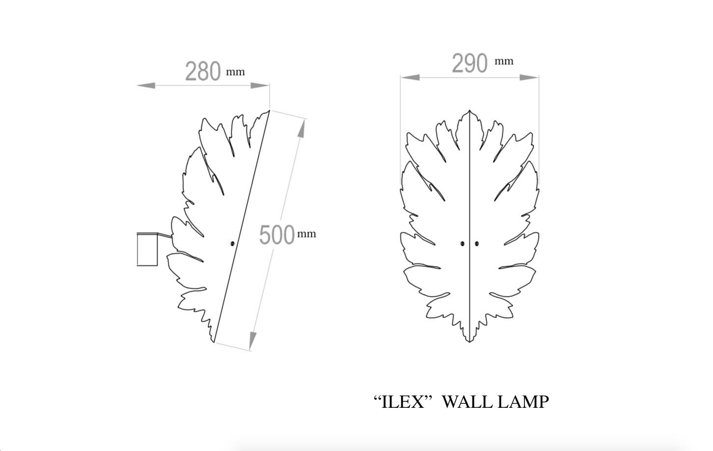 Contemporary, Ilex, Brass Wall Lamp For Sale 1