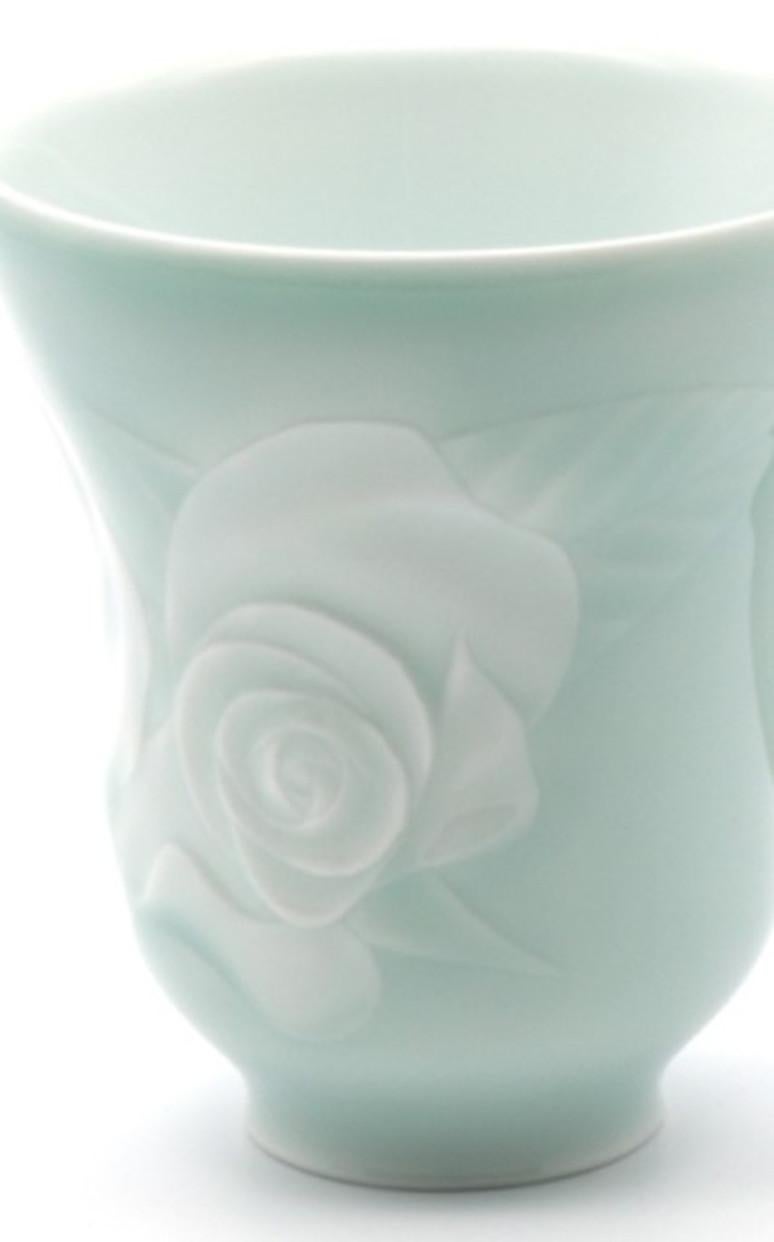 Japanese Contemporary Imari Porcelain Mug Blue White by Porcelain Artist