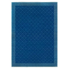 Contemporary Indian Dhurrie Blue Flat-Weave Rug by Doris Leslie Blau