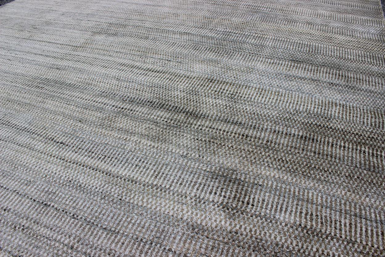 Measures: 5'1 x 16'3
Contemporary Indian Gallery Runner With Monochromatic Grace 5'1 X 16'3. Keivan Woven Arts / rug/ BDH-127111, country of origin / type: India / Modern, circa 21st Century.

This contemporary gallery runner that perfectly captures
