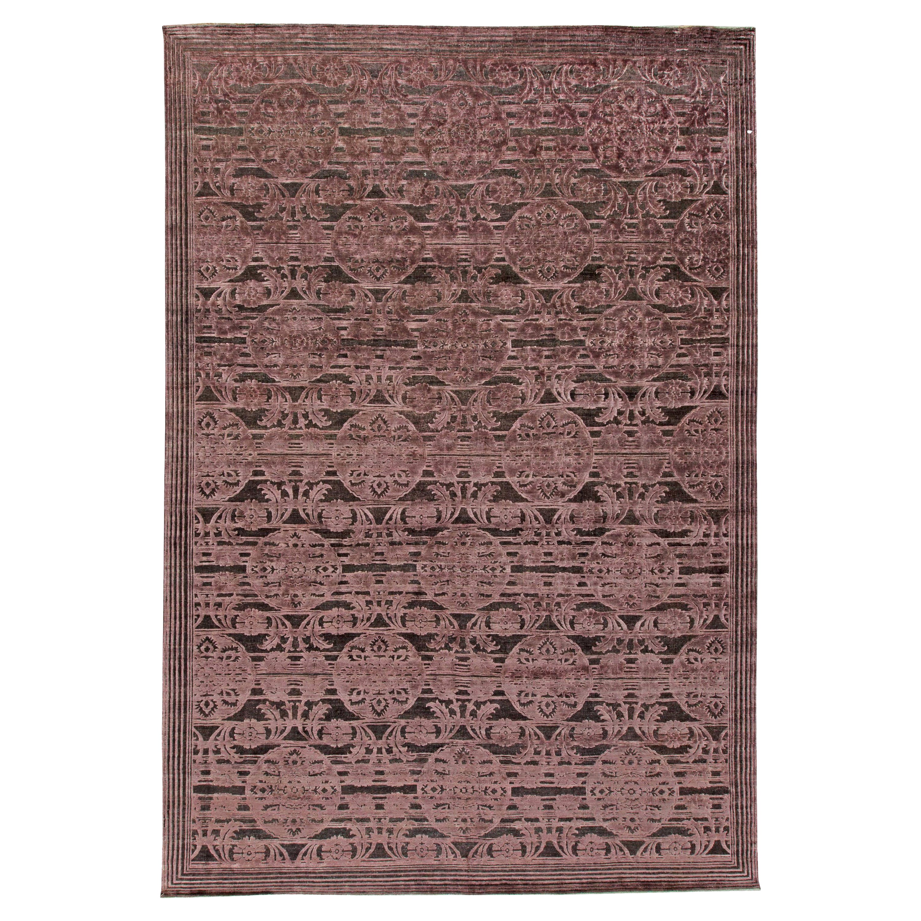 Contemporary Indian Handmade Wool Rug by Doris Leslie Blau For Sale