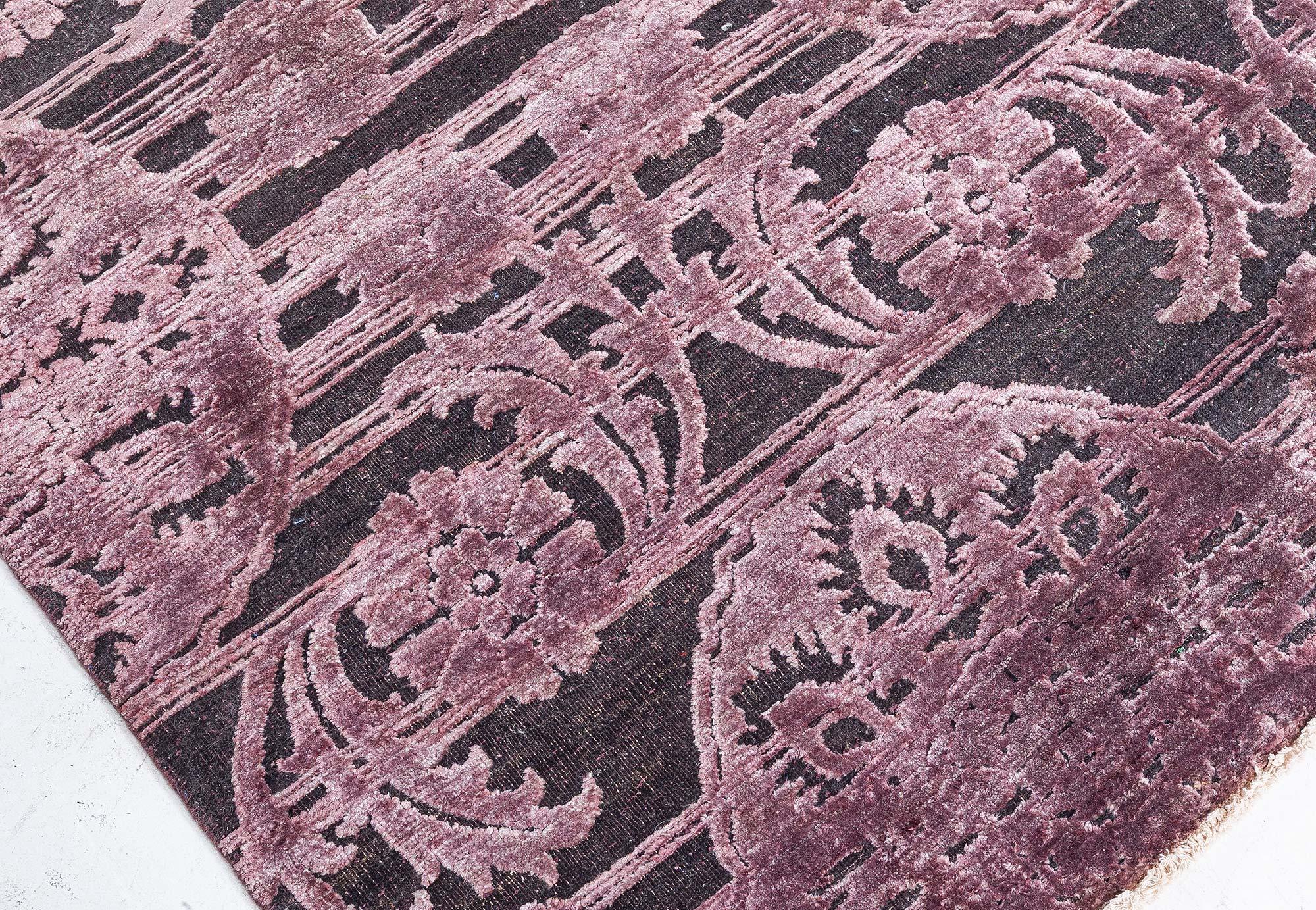 Moderno Tappeto indiano contemporaneo in seta e lana intrecciata a mano di Doris Leslie Blau in vendita