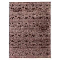 Contemporary Indian Handwoven Silk and Wool Rug by Doris Leslie Blau