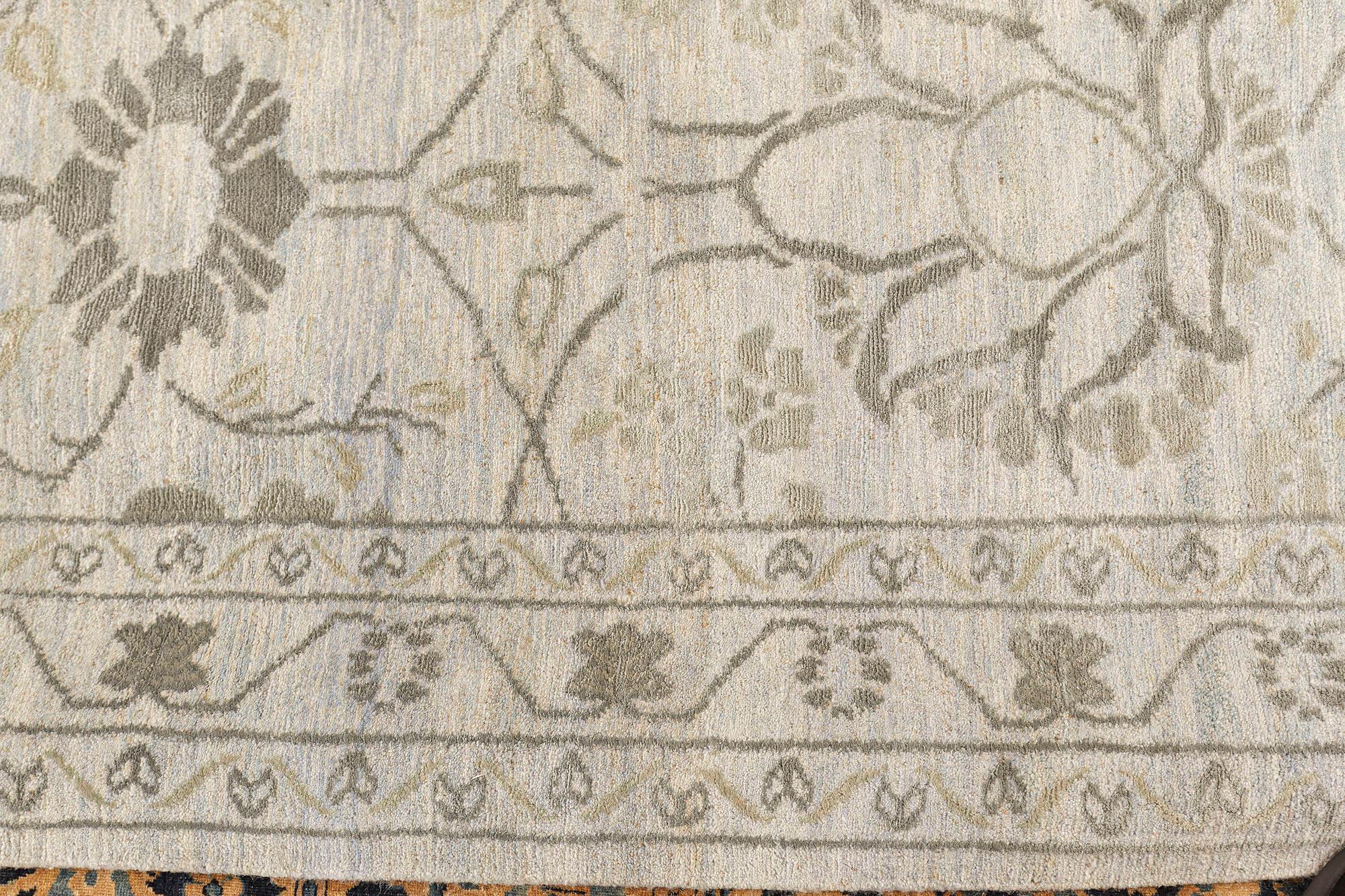 Modern Contemporary Indian Inspired Botanic Handmade Rug by Doris Leslie Blau For Sale
