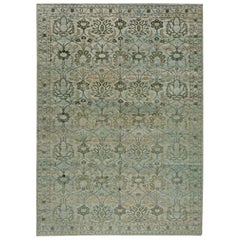 Contemporary Indian Inspired Botanic Handmade Rug by Doris Leslie Blau