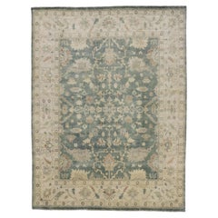 Contemporary Indian Oushak Style Area Rug with Arts & Crafts Style