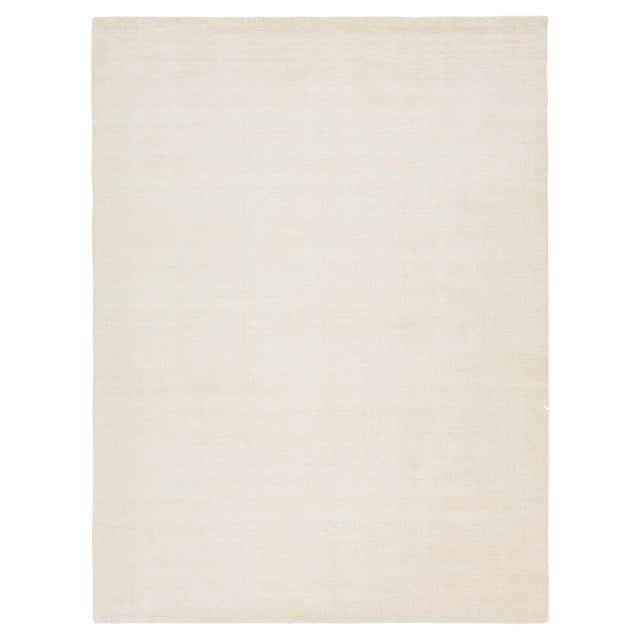 Ivory Contemporary Texture Handmade Wool and Viscose Rug For Sale at ...
